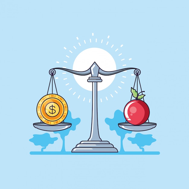 A stylized graphic depicting the scales of justice balancing a tax form and a business growth chart, symbolizing the balance between tax reform and economic development.