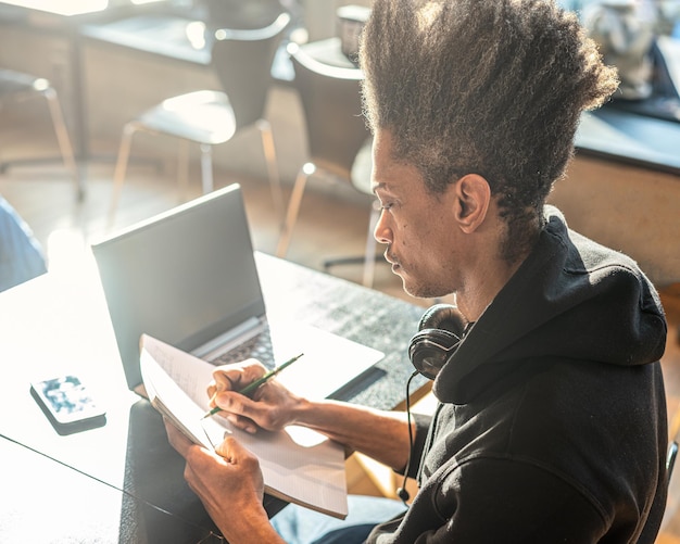 Office worker checking work emails