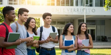 Students on a university campus, symbolizing ProUni 2025 opportunities