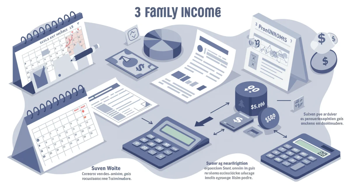 Infographic showing 3-month income calculation for ProUni eligibility