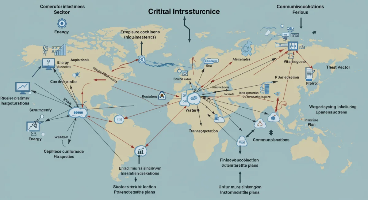 Interconnected critical infrastructure sectors infographic