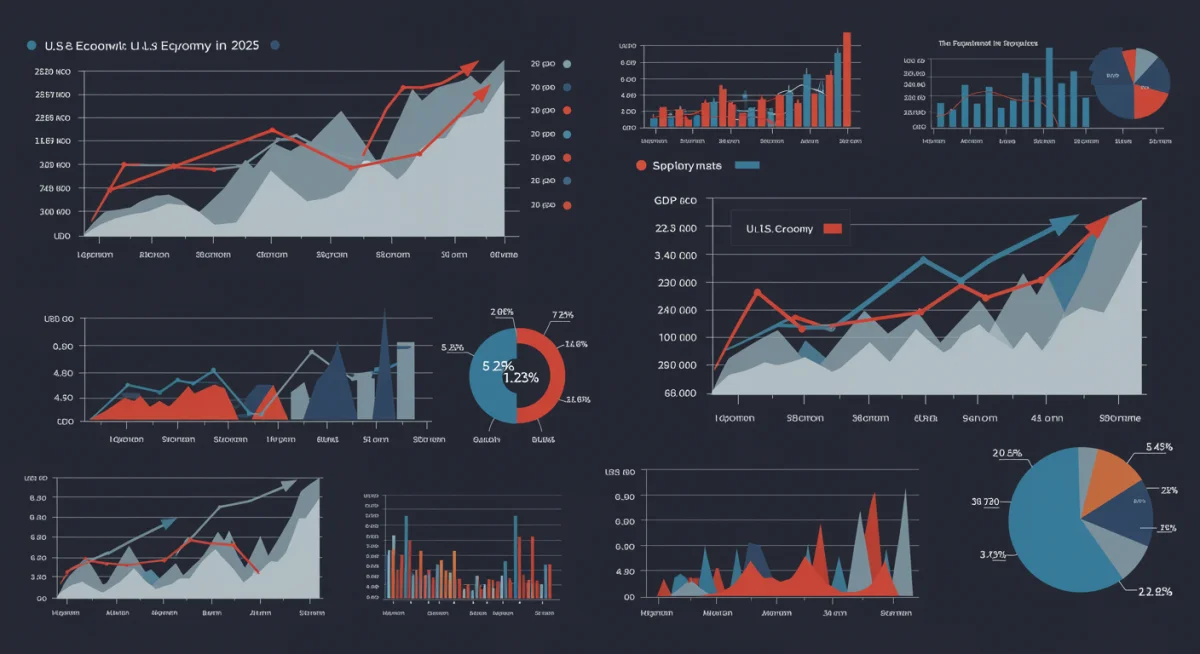 Infographic detailing positive U.S. economic indicators for 2025, including GDP and employment.