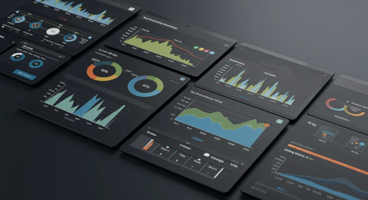 Educational analytics dashboard showing student performance in blended learning