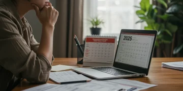 Thoughtful individual planning finances for unemployment benefits in 2025