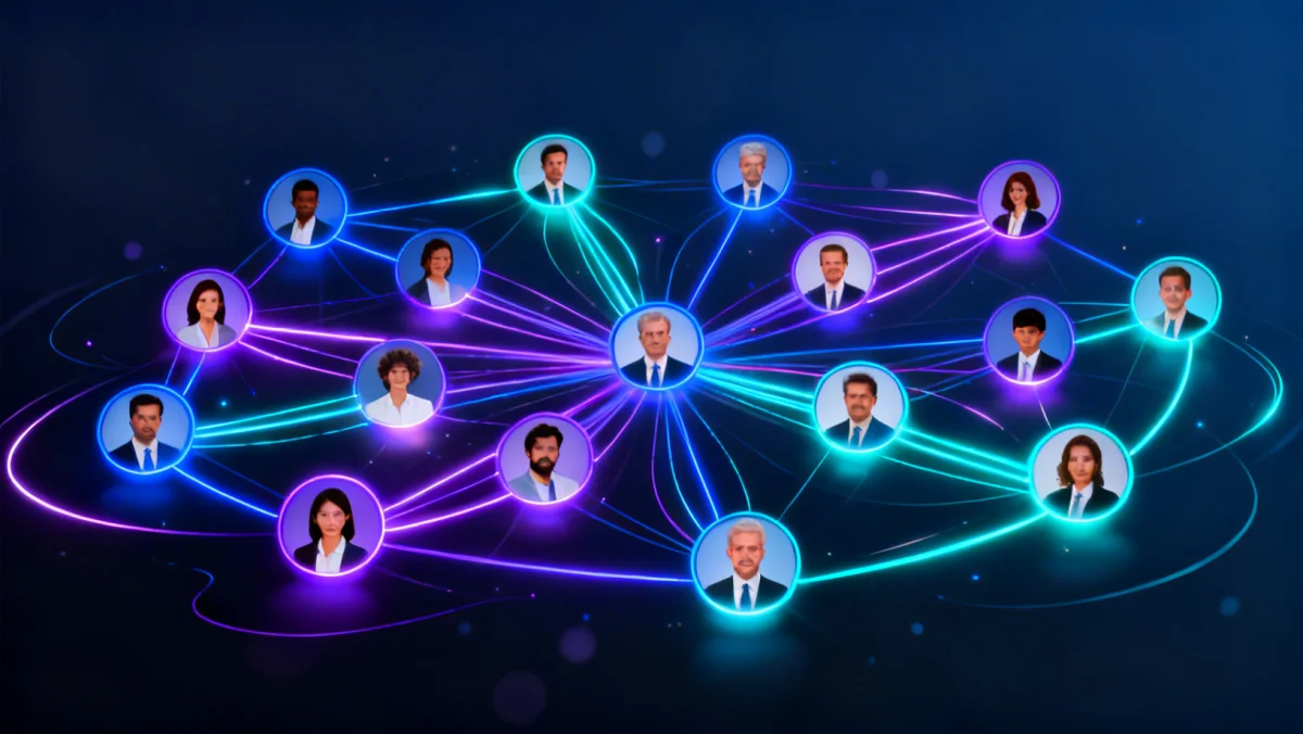 Interconnected digital network representing the reach of a strong online personal brand.
