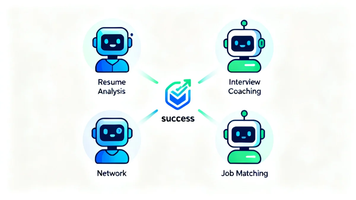 Four AI tools working together for job search success