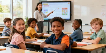 Diverse students learning in an inclusive classroom setting, symbolizing education equity efforts.
