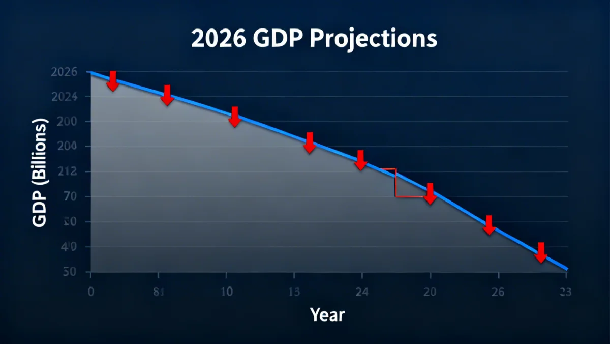 Graph illustrating projected 2.5% GDP decline for 2026
