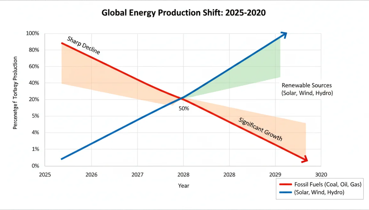 Projected energy mix shift towards renewables by 2030