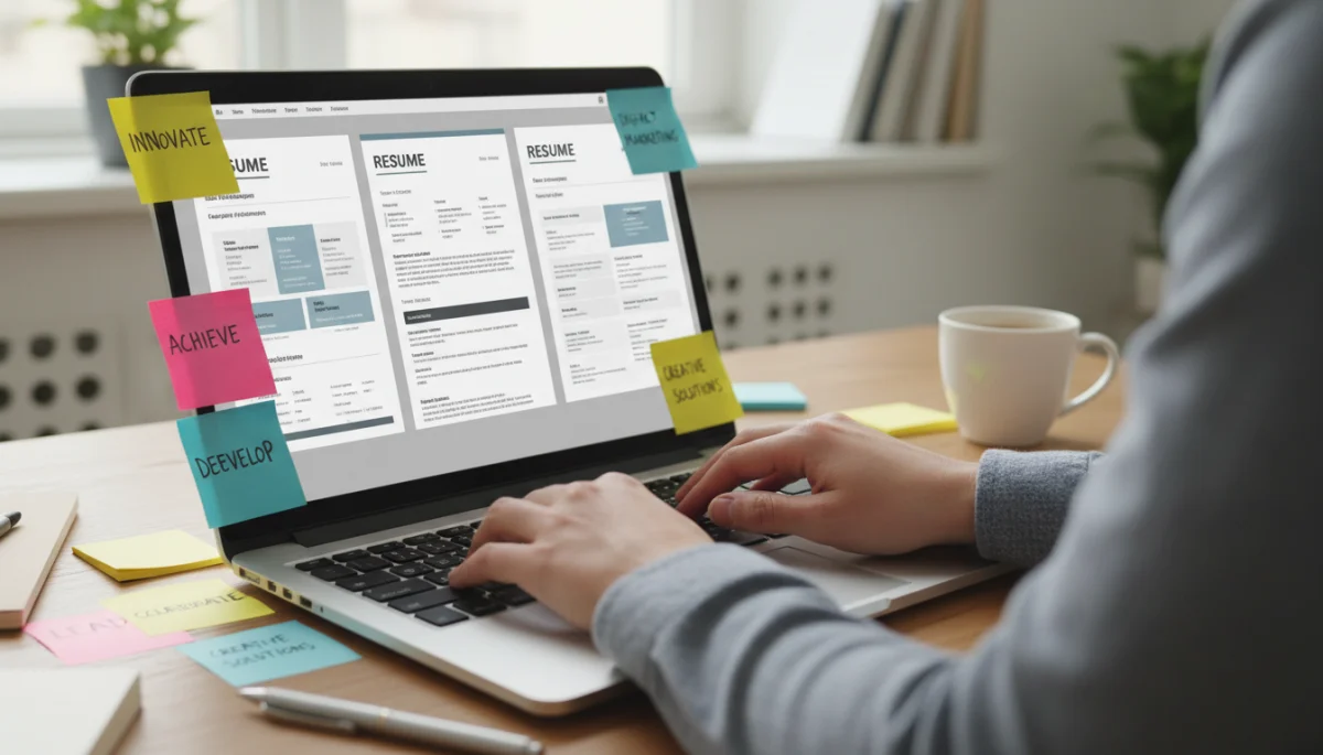 Crafting a personalized resume with modern templates and keywords